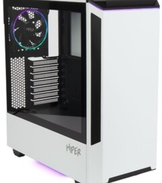 Компьютерный корпус Hiper PW81 белый без БП ATX 3x120мм 2xUSB2.0 2xUSB3.0 audio bott PSU