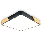 Потолочный светодиодный светильник Ambrella light FZ1316 BK/LW черный/светлое дерево 36W 5000K 400*400*50 (без ПДУ), фото4