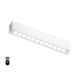 Управляемый светодиодный светильник для шинопровода Magnetic Ambrella light GL1301 WH белый IP20 12W 3000K-6400K 220V 24° 232*25*42 (Без ПДУ)