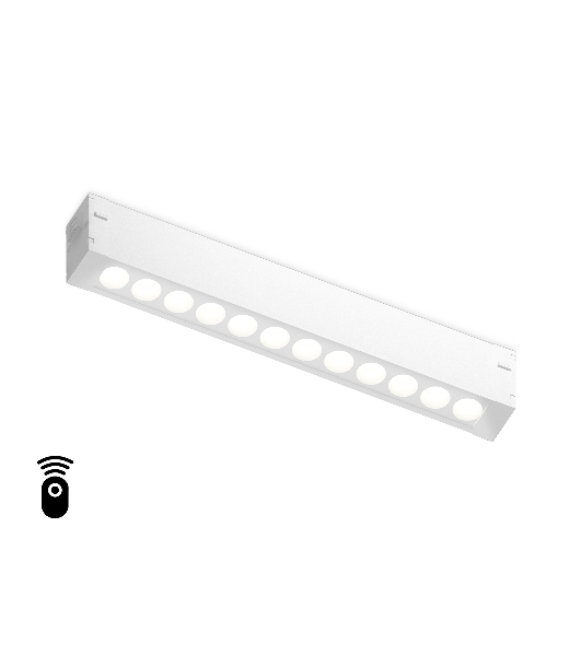 Управляемый светодиодный светильник для шинопровода Magnetic Ambrella light GL1301 WH белый IP20 12W 3000K-6400K 220V 24° 232*25*42 (Без ПДУ)