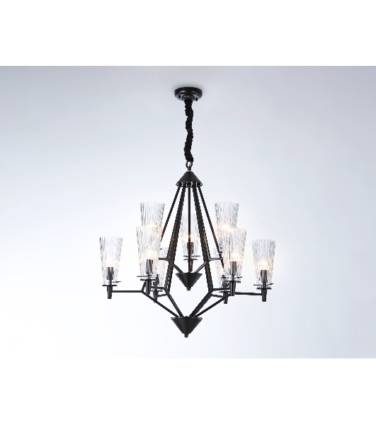 Светильник Ambrella light TR3238/6+3 BK черный E14/9 max 40W D730*720