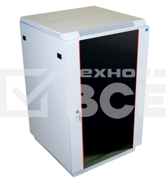 Шкаф коммутационный ЦМО ШТК-М-18.6.8-1ААА 18U 600x820мм пер.дв.стекл задн.дв.стал.лист 2 бок.пан. направл.под закл.гайки 270кг серый