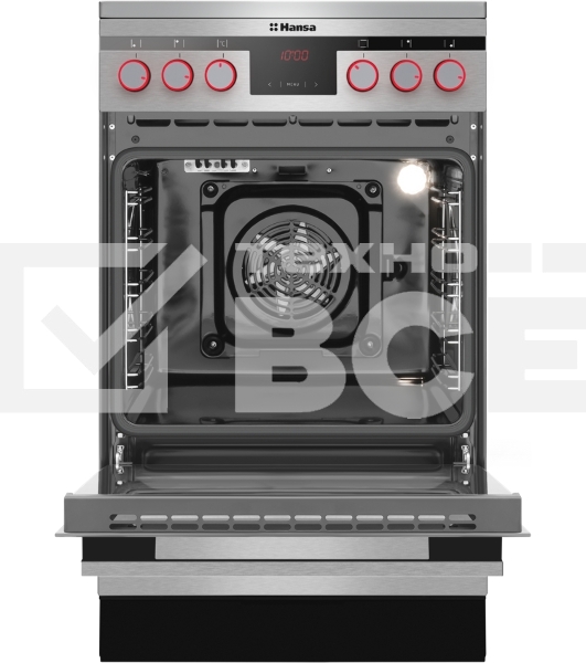Плита электрическая Hansa FCCX58225 серебристый, конфорок 4 шт, духовка 65 л, 50 см x 85 см x 60 см