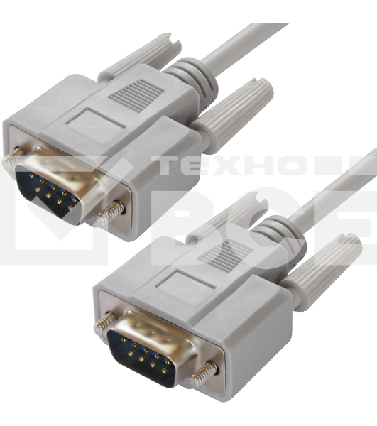 Кабель Greenconnect COM RS-232 порта соединительный 1.8m GCR-DB9CM2M-1.8m, 9M AM / 9M AM Premium, серый, пластиковый пакет