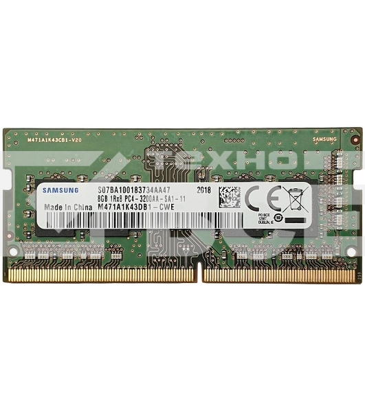 Оперативная память Samsung 8GB DDR4 3200MHz SO-DIMM (PC4-25600) 1.2V (M471A1K43DB1-CWE)