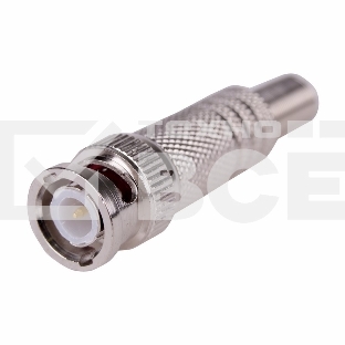 Разъем высокочастотный на кабель, штекер BNC под винт с пружиной, металл, (1шт.) (пакет) PROconnect