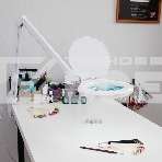 Лупа на струбцине Rexant, круглая, 5D, с подсветкой 72 SMD, сенсорный регулятор яркости, белая, фото2