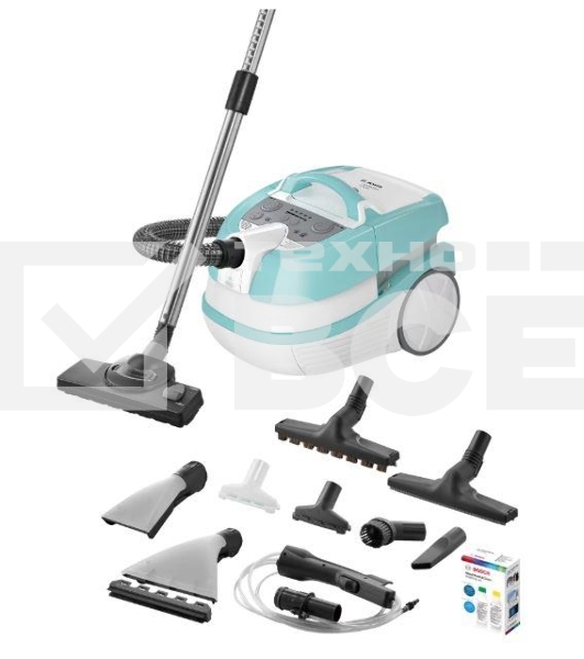Пылесос Bosch BWD420HYG голубой, 2000 Вт, уборка сухая/влажная, пылесборник контейнер 4 л