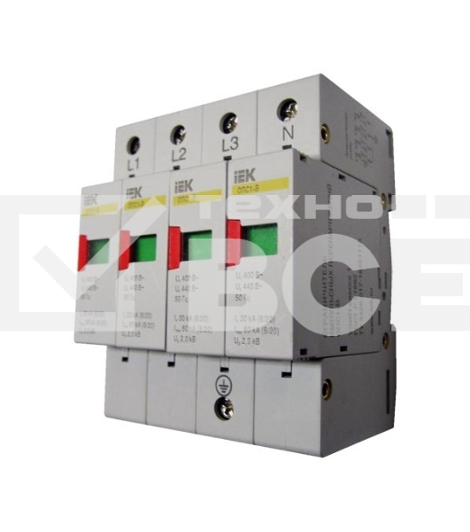 Ограничитель перенапряжения ОПС1-B 4P ИЭК MOP20-4-B