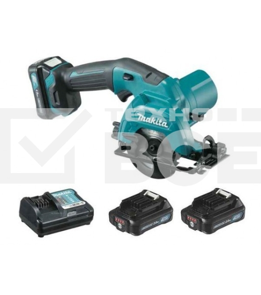 Пила циркулярная MAKITA HS301DWAE10.8В 2х2Ач Li-ion 1500об\м диск-ф85мм рез-25.5мм 1.6кг чем