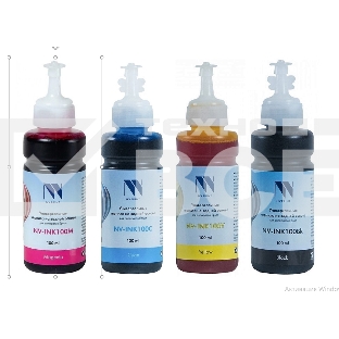 Чернила NV PRINT универсальные на водной основе для аппаратов Epson, комплект 4 цвета по 100 мл