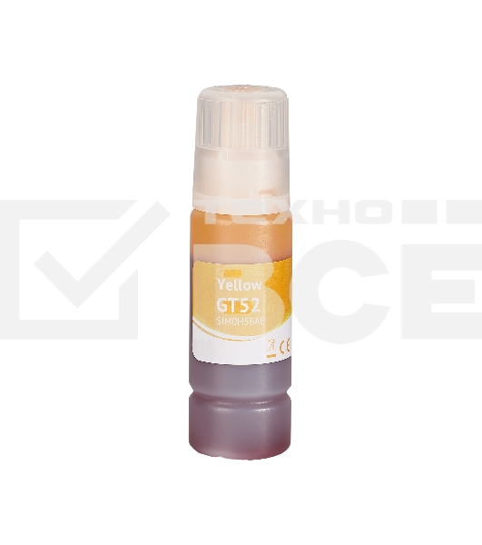 Чернила Sakura M0H56AE (№GT52 Yellow) для HP, желтый, 70 мл., 8000 к.
