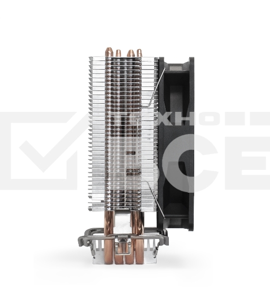 Кулер для процессора ExeGate Wizard EXX400V2-PWM.FRGB серебристый, 120 мм, алюминий/медь, 2400 об/мин, 24 дБ, 4 pin, 140 Вт, 155 мм