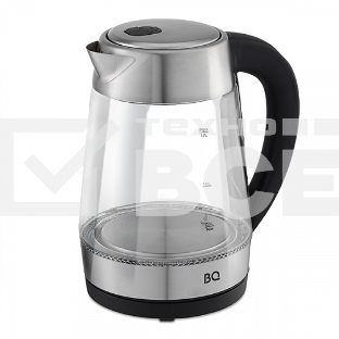 Чайник BQ KT1700G черный-сталь , 2200 Вт, 1,7 л