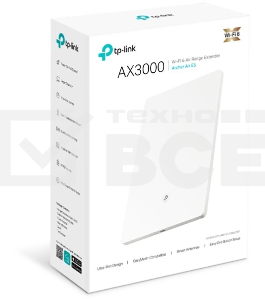 Повторитель беспроводного сигнала TP-Link Archer Air E5 AX3000 Wi-Fi белый