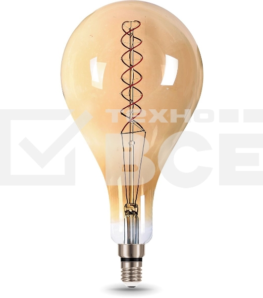 Лампа Filament А160 8W 620lm 2400К Е27 golden flexible LED