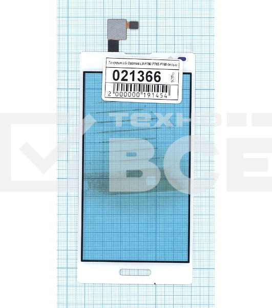 Сенсорное стекло (тачскрин) для LG Optimus L9 ( P760 ), белое