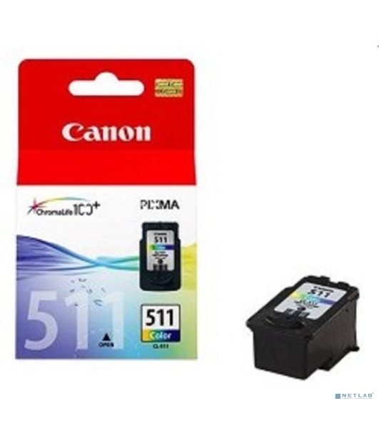 Картридж струйный CL-511 (2972B007) для Canon PIXMA MP240, PIXMA MP260, PIXMA MX320, PIXMA MX330 EMB, Цветной, 244стр., 9 мл.