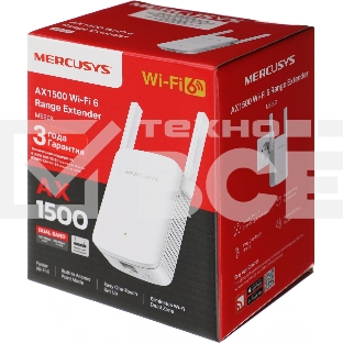 Повторитель беспроводного сигнала Mercusys ME60X AX1500 10/100/1000BASE-TX белый