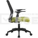 Кресло компьютерное Cactus CS-MC222-BKGN черный, сиденье салатовый, сетка/ткань, низк.спин. крестов. пластик, пластик черный, фото8