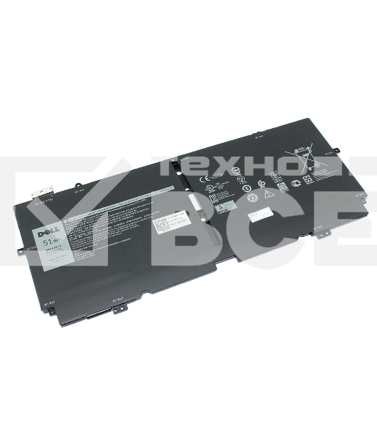 Аккумуляторная батарея для ноутбука Dell XPS 13 7390 2-in-1 7.6V 51Wh