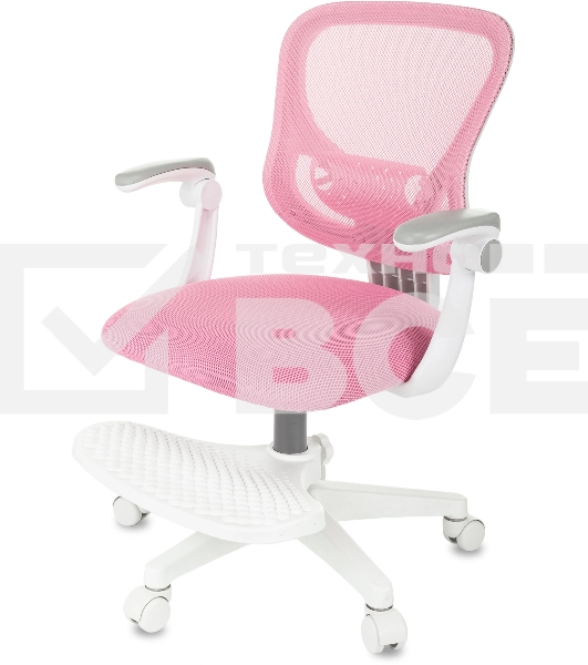 Кресло детское Бюрократ BUROKIDS 3 розовый Velvet 36, крестов. пластик