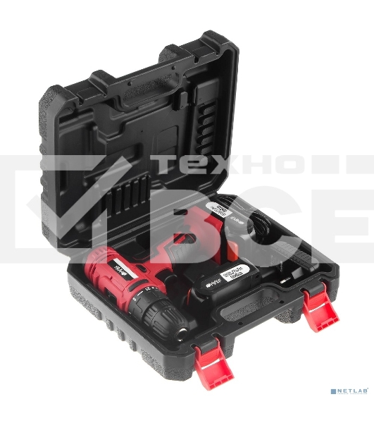 Дрель аккумуляторная Hiper 12В, 30Нм, 2Ач, 2 скорости, 2 акк, Li-ion, БЗП 10мм, кейс