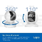 Поворотно-наклонная беспроводная облачная IP-камера с ИИ TP-Link Tapo C222, фото 1