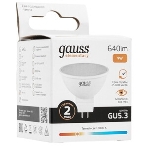 Лампа светодиодная Gauss Elementary MR16 9Вт цок.: GU5.3 спот 220B 2700K св. свеч. бел. теп. MR16 (упак.: 10 шт), фото8