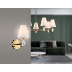 Настенный светильник Ambrella light LH75047 BS/WH латунь/белый E14 max 40W 230*140*270, фото3