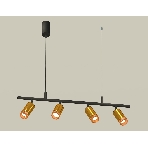 Светильник Ambrella light XB9002350/4 SBK/PYG/CF черный песок/золото желтое полированное/кофе MR16 GU5.3 (С9002, С6327, N6154), фото3