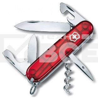 Нож перочинный Victorinox Spartan (1.3603.T) 91мм 12функций красный полупрозначный карт.коробка
