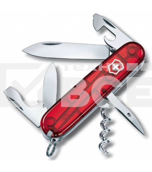 Нож перочинный Victorinox Spartan (1.3603.T) 91мм 12функций красный полупрозначный карт.коробка
