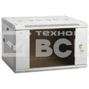 Шкаф ITK LINEA W 12U 600x600 мм дверь стекло, RAL7035