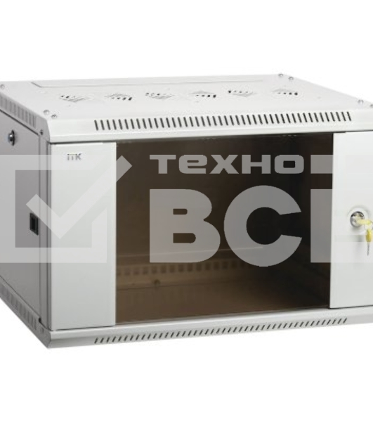 Шкаф ITK LINEA W 12U 600x600 мм дверь стекло, RAL7035