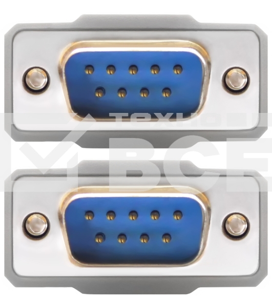 Кабель Greenconnect COM RS-232 порта соединительный 1.8m GCR-DB9CM2M-1.8m, 9M AM / 9M AM Premium, серый, пластиковый пакет