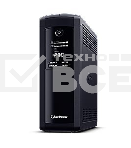 Источник бесперебойного питания UPS CyberPower VP1200ELCD Line-Interactive 1200VA/720W USB/RS-232/RJ11/45  (4 + 1 EURO)