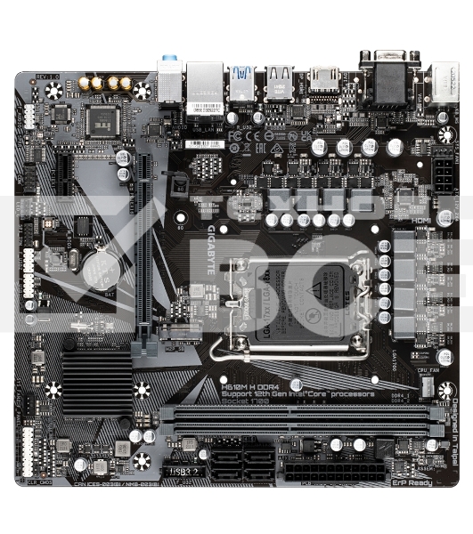 Материнская плата Gigabyte H610M H DDR4 Soc-1700 Intel H610 2xDDR4 mATX AC`97 8ch(7.1) GbLAN+VGA+HDMI