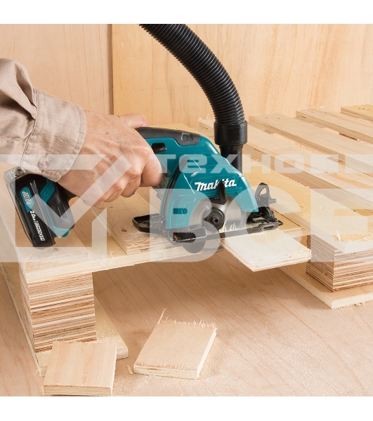 Пила циркулярная MAKITA HS301DWAE10.8В 2х2Ач Li-ion 1500об\м диск-ф85мм рез-25.5мм 1.6кг чем