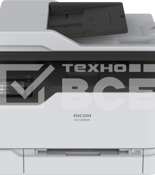 МФУ лазерное Ricoh M C240Fw (408430), A4, цветной, печ. до 24 стр/мин., скан. до 21 стр/мин., 600 x 600 dpi, Wi-Fi, USB, Ethernet