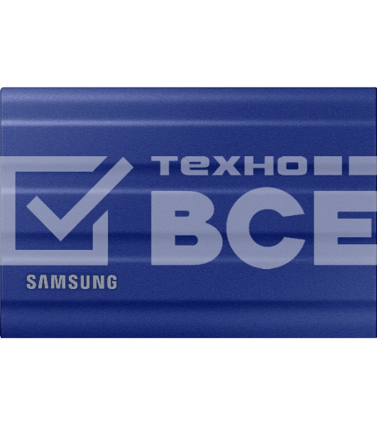 Накопитель  Samsung External SSD T7 Shield, 2TB, Type C-to-C/A, USB 3.2 Gen2, R/W 1050/1000MB/s, IP65, 88x59x13mm, 98g, Blue (12 мес.)