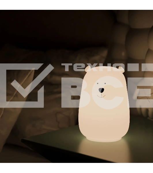 Ночник Gauss NN302 медведь белый