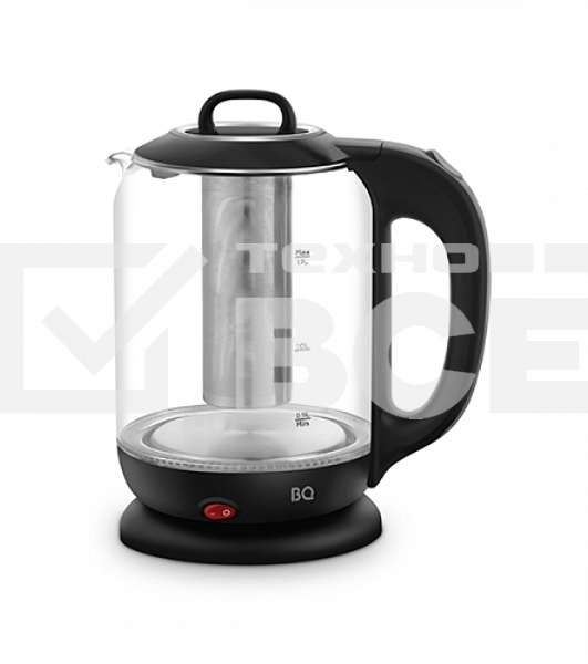 Чайник BQ KT1701G черный. Мощность: 2200 Вт, Объём: 1.7 л