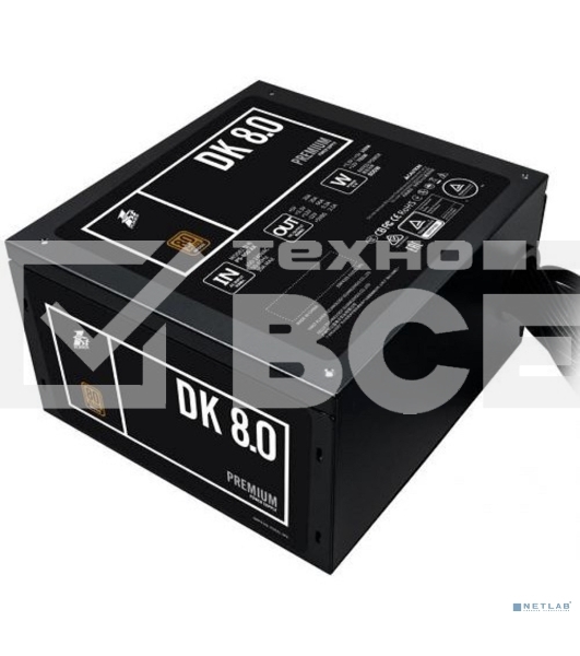 Блок питания 1STPLAYER DK PREMIUM 800W, 800Вт, 80 PLUS Bronze, 120мм, черный