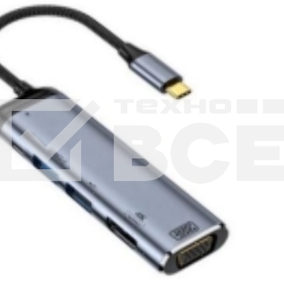 Кабель Type-C на VGA + HDMI + USB 3.1 + Type C + PD + USB 2.0