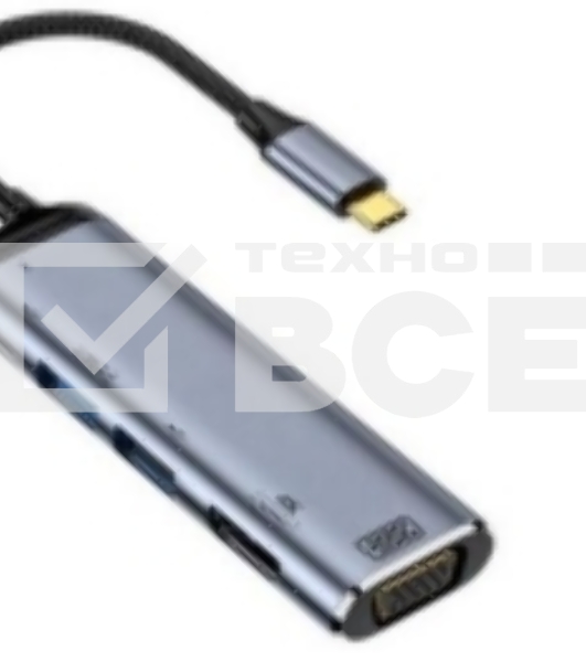 Кабель Type-C на VGA + HDMI + USB 3.1 + Type C + PD + USB 2.0