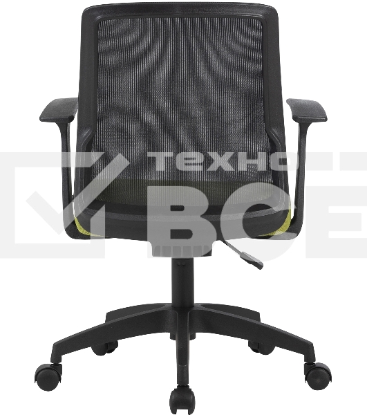 Кресло компьютерное Cactus CS-MC222-BKGN черный, сиденье салатовый, сетка/ткань, низк.спин. крестов. пластик, пластик черный