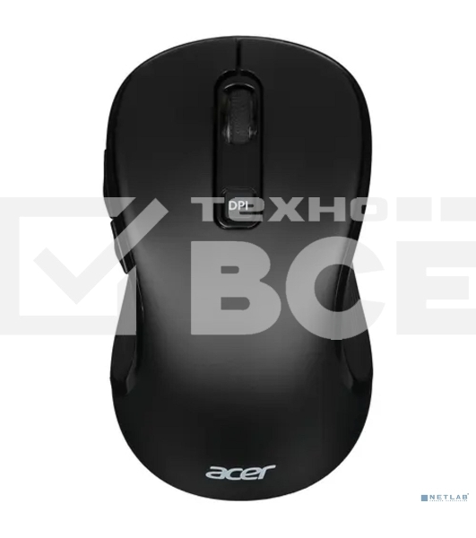 Мышь беспроводная Acer OMR303 черный, 1600 dpi, радиоканал, USB, кнопки - 6