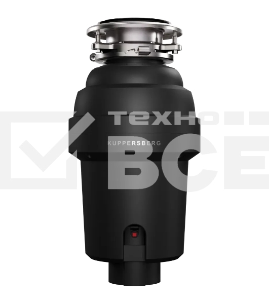 Измельчитель пищевых отходов Kuppersberg WS 550 B, High-Tech, мощность 550 Вт, 3400-3800 об/мин, защита от перегрева, авто выключение, DC мотор, шумоизоляция, уровень шума 70 дБ, черный