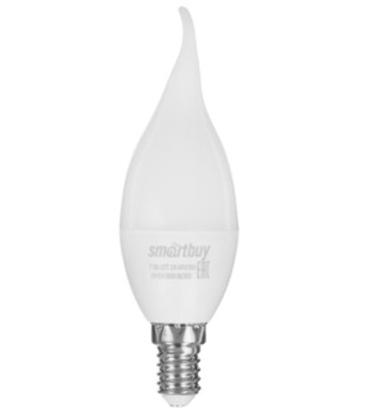Светодиодная (LED) свеча Smartbuy SBL-C37Tip-05-30K-E14 на ветру матовая 05W/3000/E14